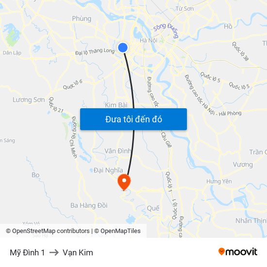 Mỹ Đình 1 to Vạn Kim map