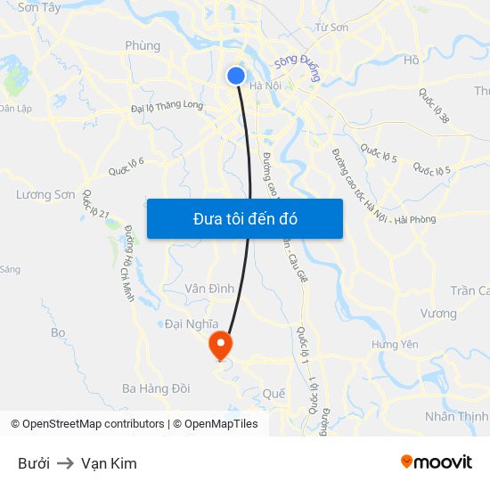 Bưởi to Vạn Kim map