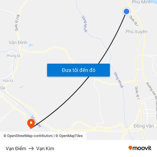 Vạn Điểm to Vạn Kim map