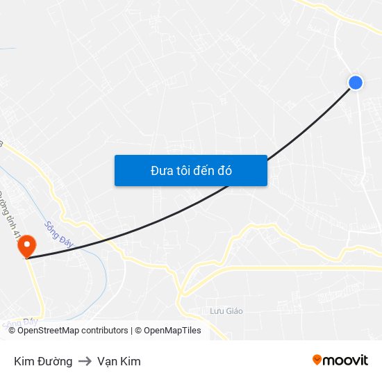 Kim Đường to Vạn Kim map