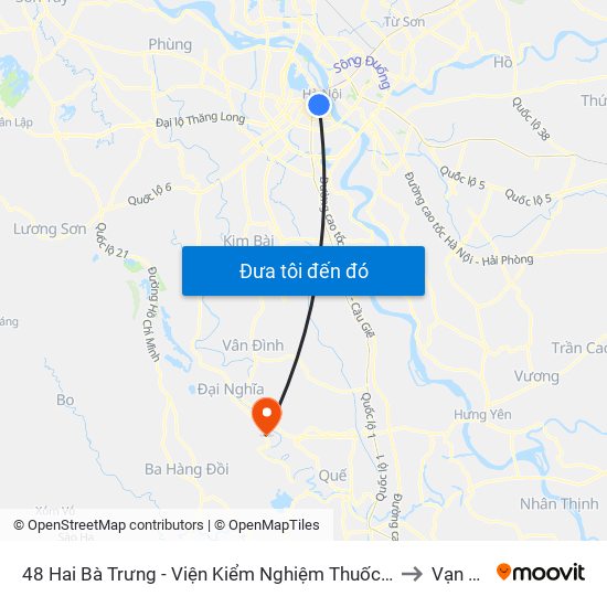 48 Hai Bà Trưng - Viện Kiểm Nghiệm Thuốc Trung Ương to Vạn Kim map