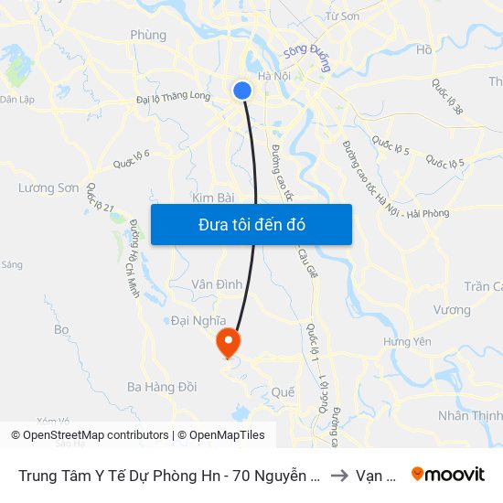 Trung Tâm Y Tế Dự Phòng Hn - 70 Nguyễn Chí Thanh to Vạn Kim map