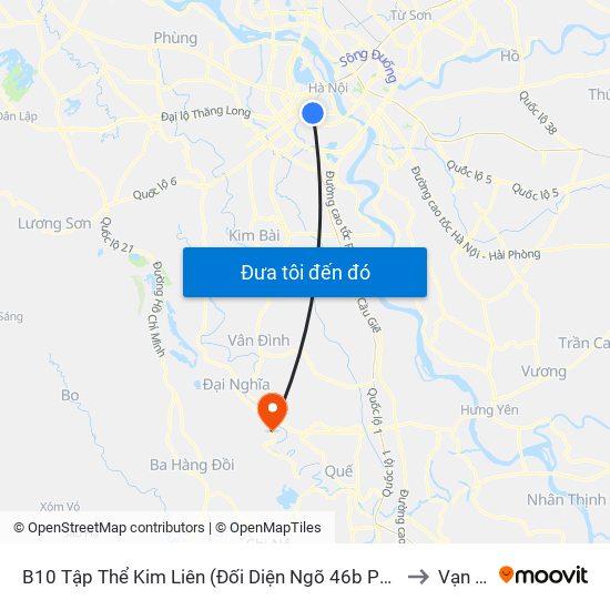 B10 Tập Thể Kim Liên (Đối Diện Ngõ 46b Phạm Ngọc Thạch) to Vạn Kim map