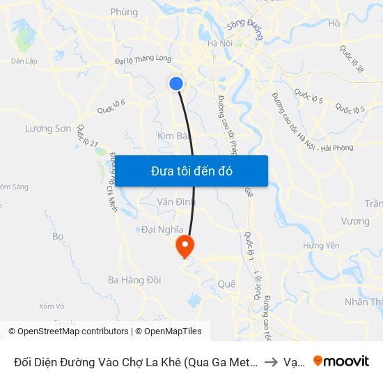 Đối Diện Đường Vào Chợ La Khê (Qua Ga Metro La Khê) - 405 Quang Trung (Hà Đông) to Vạn Kim map