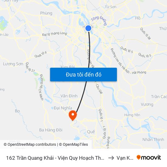 162 Trần Quang Khải - Viện Quy Hoạch Thủy Lợi to Vạn Kim map