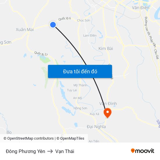 Đông Phương Yên to Vạn Thái map