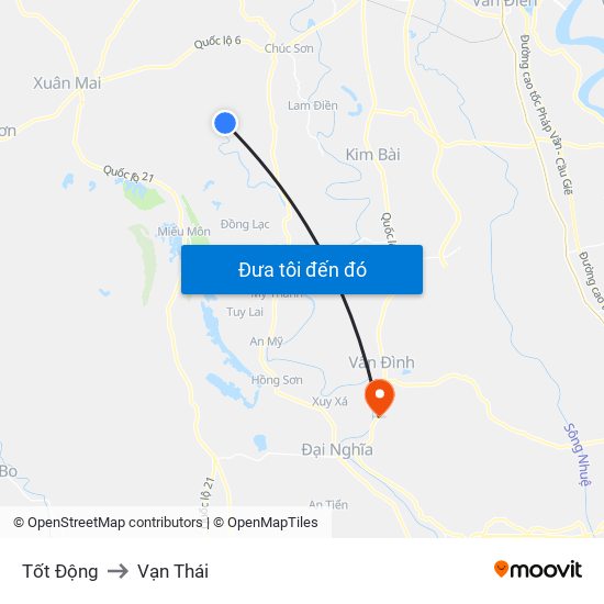 Tốt Động to Vạn Thái map