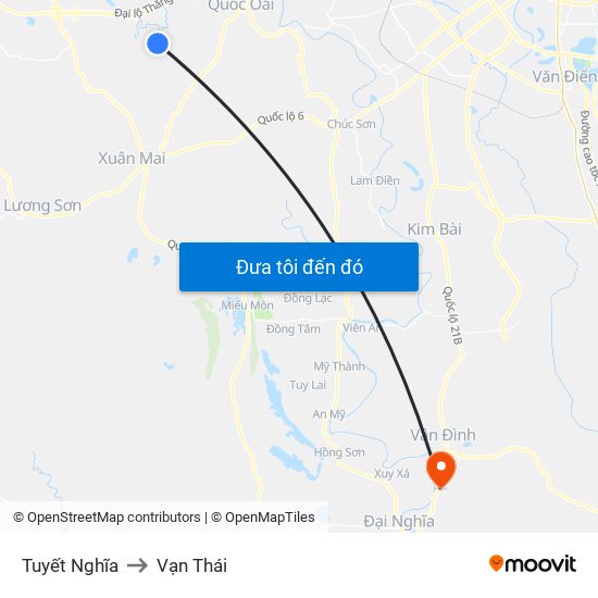 Tuyết Nghĩa to Vạn Thái map