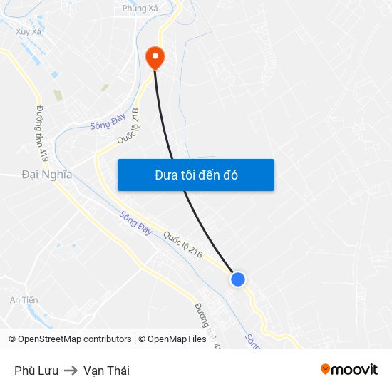 Phù Lưu to Vạn Thái map