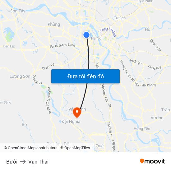 Bưởi to Vạn Thái map