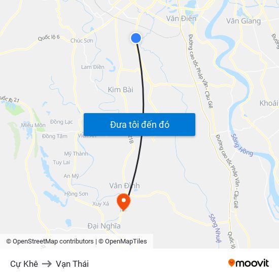 Cự Khê to Vạn Thái map