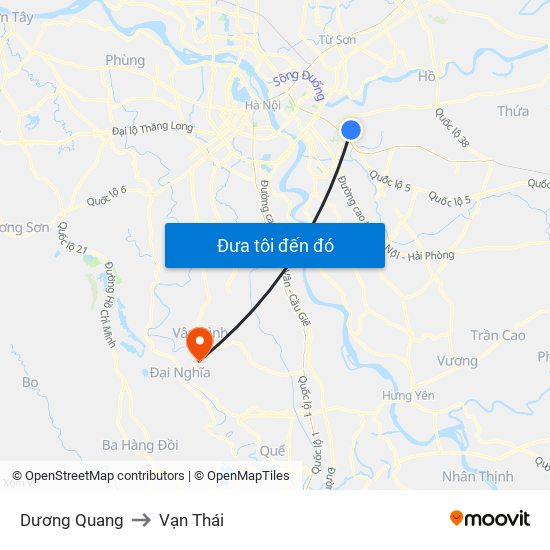 Dương Quang to Vạn Thái map