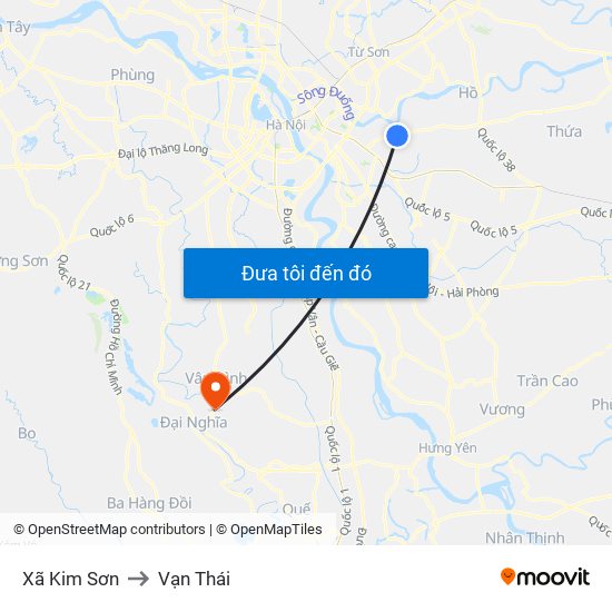 Xã Kim Sơn to Vạn Thái map
