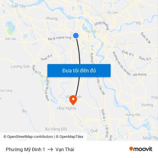 Phường Mỹ Đình 1 to Vạn Thái map