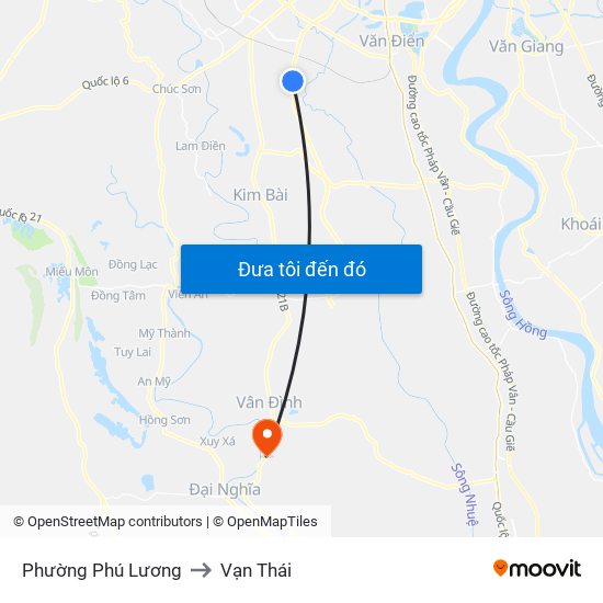 Phường Phú Lương to Vạn Thái map