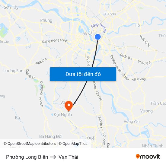Phường Long Biên to Vạn Thái map