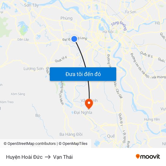 Huyện Hoài Đức to Vạn Thái map