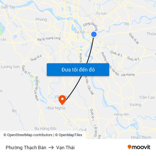 Phường Thạch Bàn to Vạn Thái map