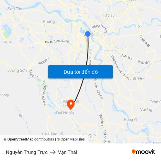 Nguyễn Trung Trực to Vạn Thái map
