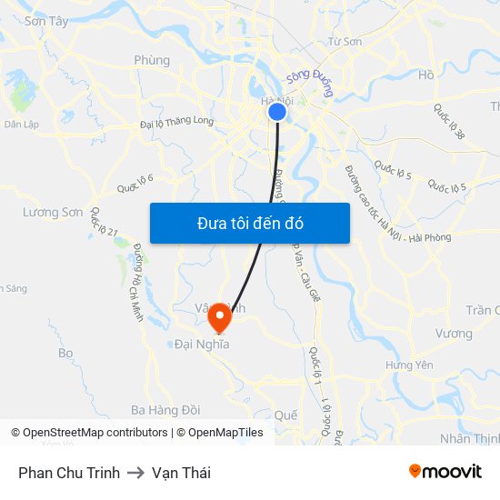 Phan Chu Trinh to Vạn Thái map