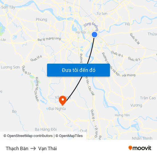 Thạch Bàn to Vạn Thái map