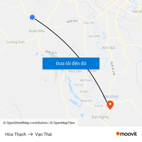 Hòa Thạch to Vạn Thái map