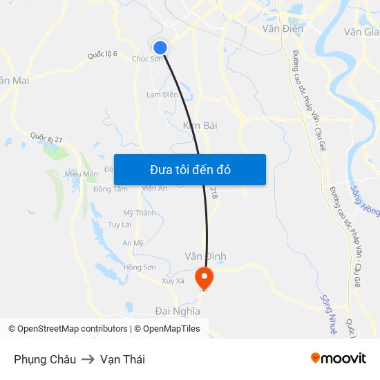 Phụng Châu to Vạn Thái map