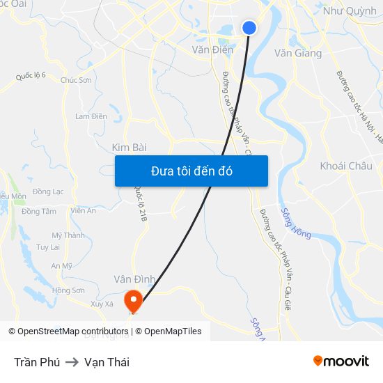 Trần Phú to Vạn Thái map