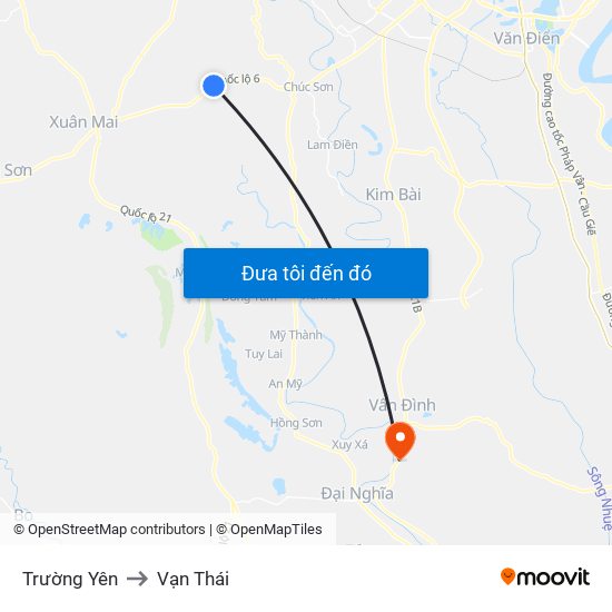 Trường Yên to Vạn Thái map