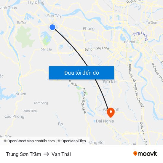 Trung Sơn Trầm to Vạn Thái map