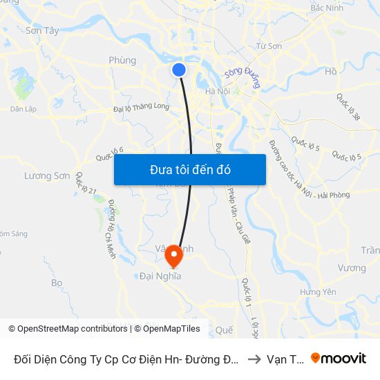 Đối Diện Công Ty Cp Cơ Điện Hn- Đường Đức Thắng to Vạn Thái map