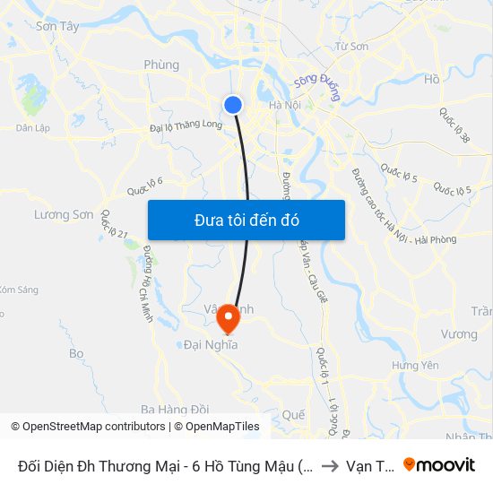 Đối Diện Đh Thương Mại - 6 Hồ Tùng Mậu (Cột Sau) to Vạn Thái map
