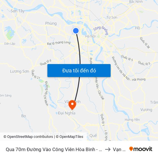 Qua 70m Đường Vào Công Viên Hòa Bình - Phạm Văn Đồng to Vạn Thái map