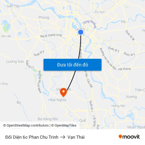 Đối Diện 6c Phan Chu Trinh to Vạn Thái map