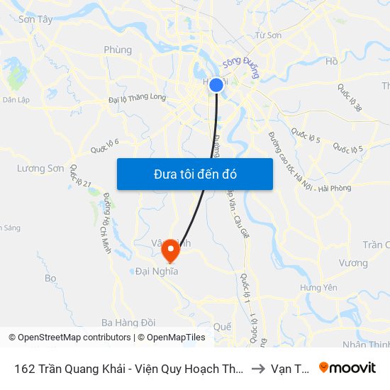 162 Trần Quang Khải - Viện Quy Hoạch Thủy Lợi to Vạn Thái map