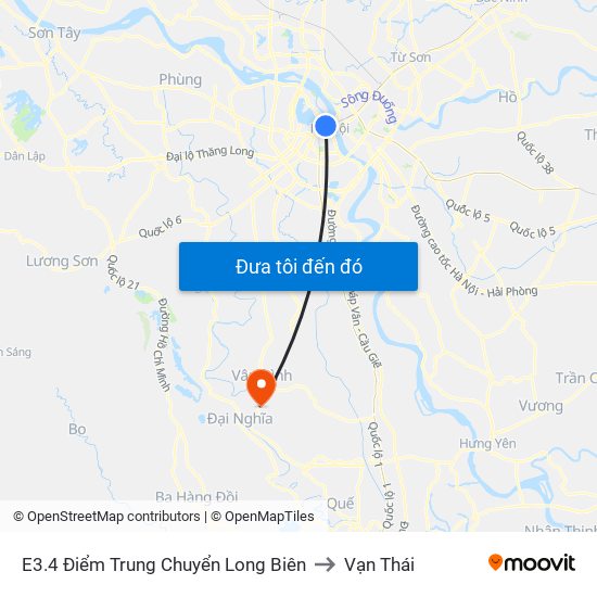 E3.4 Điểm Trung Chuyển Long Biên to Vạn Thái map