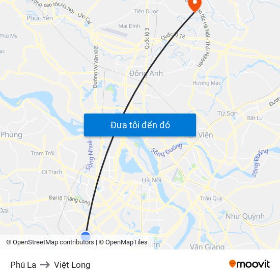 Phú La to Việt Long map