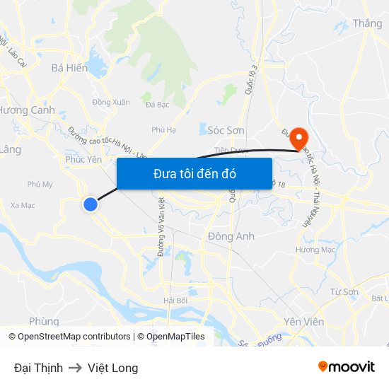 Đại Thịnh to Việt Long map