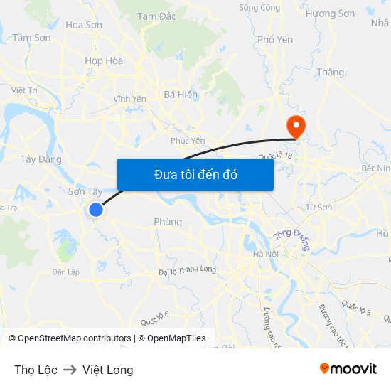 Thọ Lộc to Việt Long map