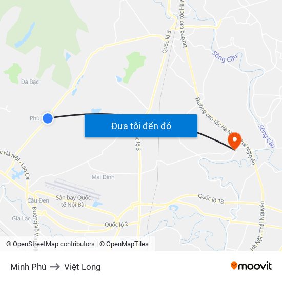 Minh Phú to Việt Long map