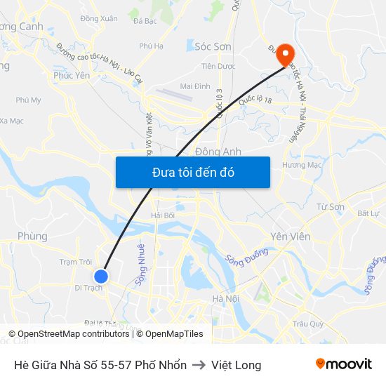 Hè Giữa Nhà Số 55-57 Phố Nhổn to Việt Long map