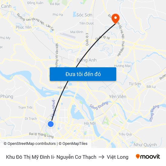 Khu Đô Thị Mỹ Đình Ii- Nguyễn Cơ Thạch to Việt Long map