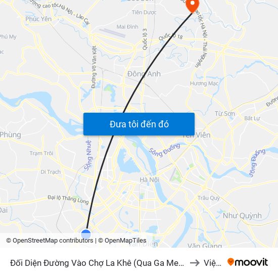 Đối Diện Đường Vào Chợ La Khê (Qua Ga Metro La Khê) - 405 Quang Trung (Hà Đông) to Việt Long map