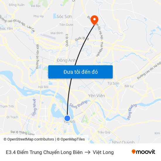 E3.4 Điểm Trung Chuyển Long Biên to Việt Long map