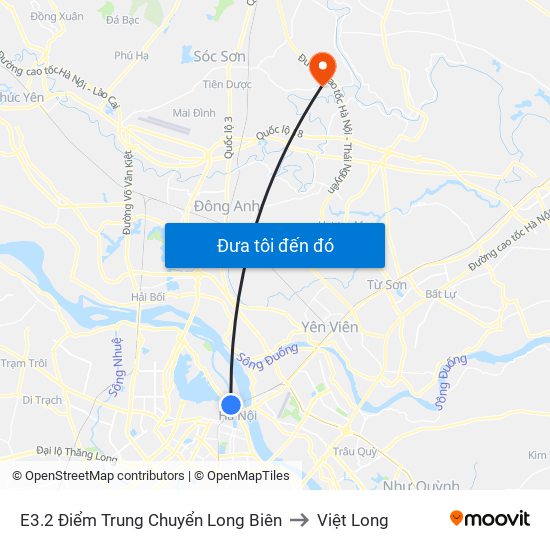 E3.2 Điểm Trung Chuyển Long Biên to Việt Long map