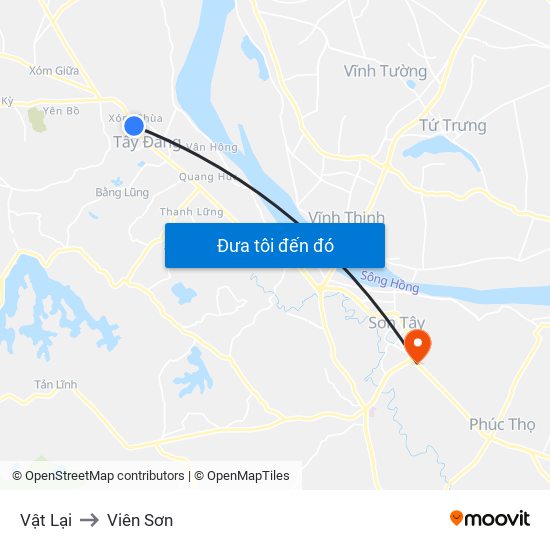 Vật Lại to Viên Sơn map