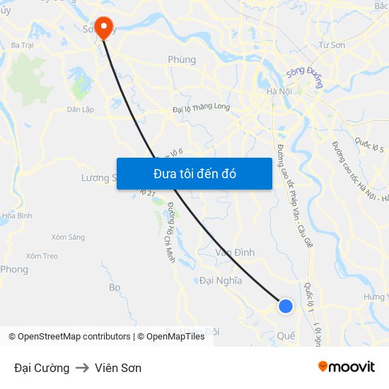 Đại Cường to Viên Sơn map