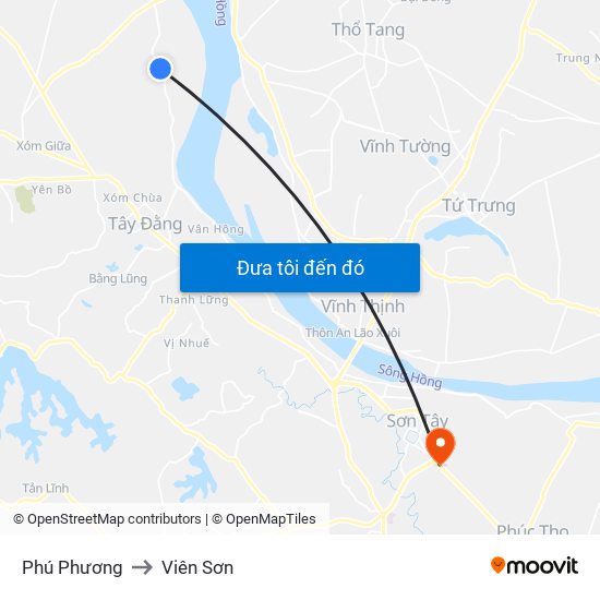 Phú Phương to Viên Sơn map