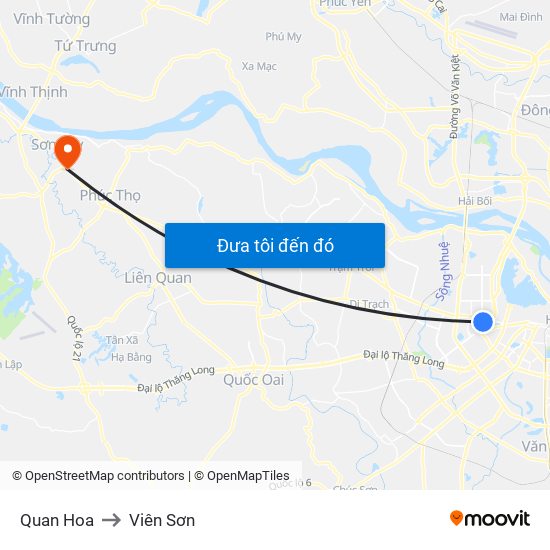 Quan Hoa to Viên Sơn map