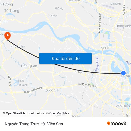 Nguyễn Trung Trực to Viên Sơn map